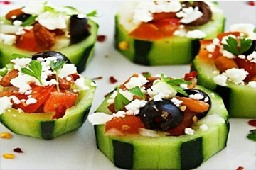 Feta Stuffed Cucumbers